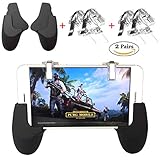 [4 Triggers+1 Gamepad] PUBG Mobile Controller, Mobile Game Controller Cellphone Game Trigger Sensitive Shoot Aim Keys L1R1 Mobile Trigger for PUBG/Fortnite/Knives Out/Rules of Survival Gift for Kids