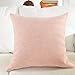 Home Brilliant Pink Throw Pillow Cover 26x26 Lined Linen Large Square Euro Sham for Bed Sofa, Baby Pink, 26 x 26 inches(66cm)