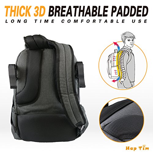 3 Multi+function+Backpack+Straps+Insulated+Pockets+Changing+Gray+5284