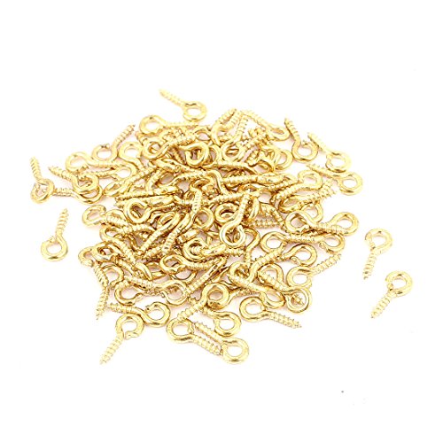 uxcell Jewellery 4mmx9mm Metal Eye Screws Eyelets 100Pcs