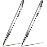 Tungsten Carbide Tip Scriber Marking Engraving Pen for Stainless Steel | for Ceramics and Glass Carving (Silver) -2 Pcs