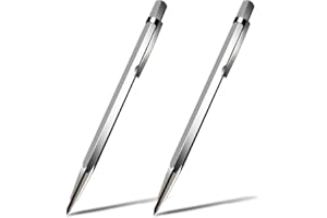 DUMEALAGR Tungsten Carbide Tip Scriber Marking Engraving Pen for Stainless Steel, Ceramics and Glass Carving (Silver)