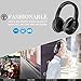 Bluetooth Headphone On Ear Hi-Fi Stereo for PC Mac Cell Phones TV Wireless Headset Built in Mic (Black)