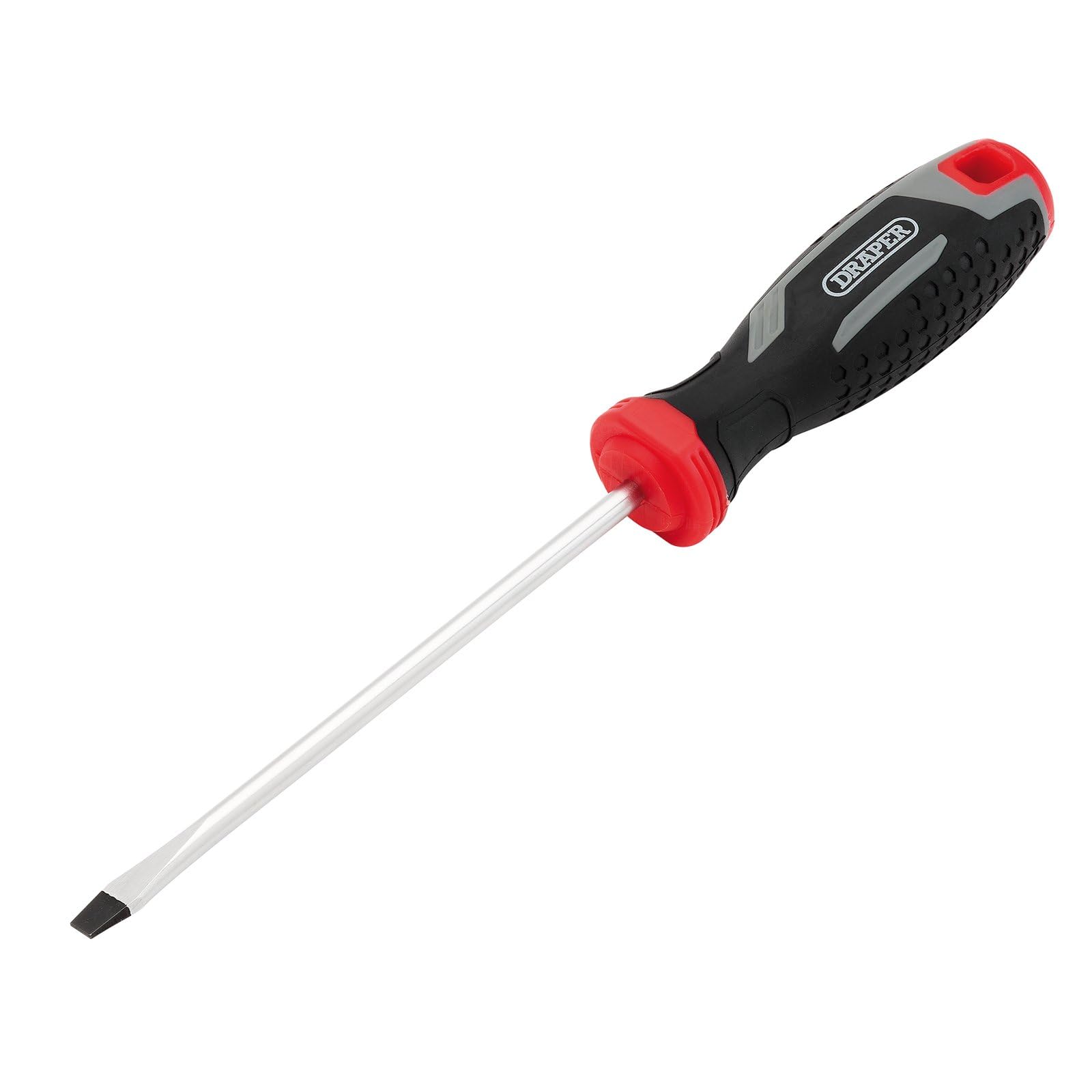 Draper Slotted Soft Grip Screwdriver, SL5.5 x 125mm - 13388 - Magnetic Tip, CRV Blade