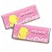 Big Dot of Happiness Pink Ducky Duck - Candy Bar Wrappers Girl Baby Shower or Birthday Party Favors Set 24