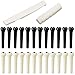 24 pcs Guitar Bridge Pins with 2 pcs Bridge Saddle and Nut, FineGood Plastic Acoustic Bridge Pins and 6 String Real Bone Folk Bridge Saddle Guitar Replacement - Ivory, Black