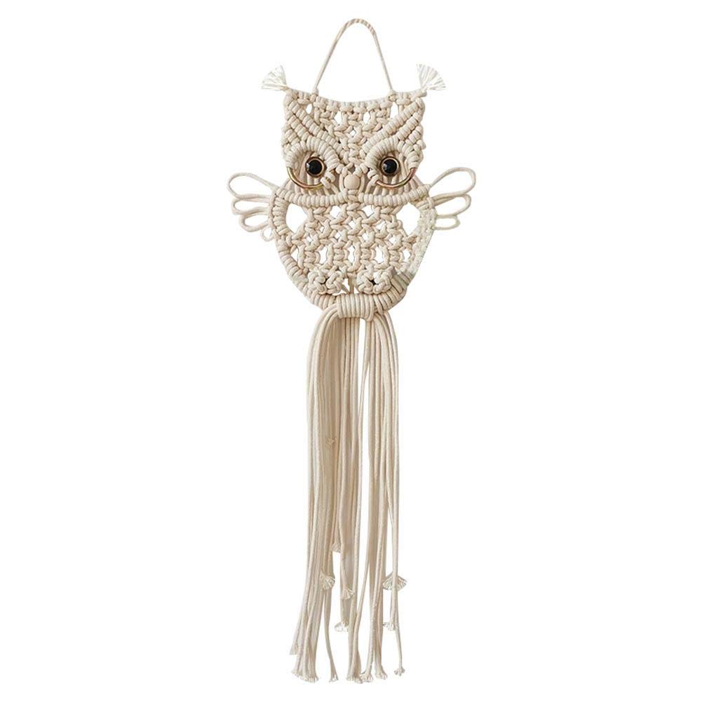 N/R Dream Catcher,Owl Macrame Wall Hanging Art Decor Handmade Woven Tapestry Boho Ornament Wall Hanger,Office Living Room Bedroom Nursery Craft Decorations