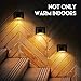 LeiDrail Solar Step Lights Outdoor Deck Fence Stair 2100K Warm Light Sun Powered LED Illuminated Landscape Lighting Waterproof for House Yard Garden Post Black - 2 Pack