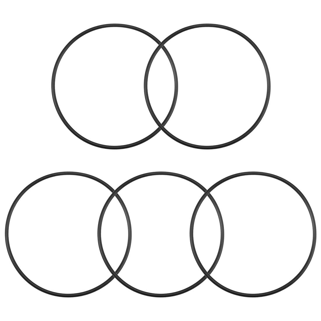 sourcing map Nitrile Rubber O-Rings 85.3mm OD 80mm ID 2.65mm Width, Metric Nitrile Rubber Sealing Gasket, Pack of 5