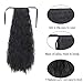 Vigorous Ponytail Extension Kinky Straight Long Tie Up Clip in Ponytail Synthetic Curly Ponytail Extension Women Girl Lady(1B#)