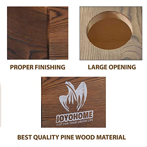 JOYOHOME Wooden Tissue Box Cover with Slide-Out Bottom Panel Square Farmhouse Tissue Box Holders Decorative Facial tissues Cube Box Holder for Bathroom, Bedroom, Dinner Table, Office. (Pine)