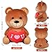 Toyvian Stuffed Animal Bear Plush Toy I Love You Gift Red Heart Soft Animal Doll for Kids Girlfriend Valentine's Day, 10 Inches, Brown