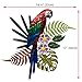 Parrot Metal Wall Decor - Hand Painted Wall-hanging - 3D Design - Striking Wall Décor – 14 ½” x 17” - Indoor or Outdoor Covered Areas – Home Art Decoration