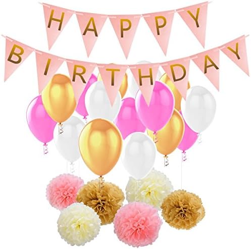 VStoy Birthday Party Decorations, HusDow Happy Birthdays Banner Garland,