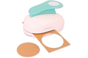 Craftelier - 3 Inch Circle Punch with Lever Press | Shape Hole Puncher for Paper Crafts | Round Hole Punch to Create Scrapbooks, DIY Cards & Journals | Mini Hole Punch for Paper & Cardstock.