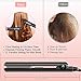 Jinri Professional Hair Straightener 1 Inch Ceramic Titanium Flat Iron Fast Heating with Auto Shut Off LED Digital Display & Anti Scald 3D Floating Plate (Black)