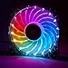 Rosewill 120 mm RGB Case Fan True RGB Color Ultra Quiet Cooling Fan with Long Life Sleeve Bearing. Standard Size 120mm Case Fan Compatible with Rosewill RGB Fan Hub RGBF-17003