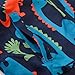 KISBINI Boy's Cartoon Dinosaur Print Zip Jacket Hooded Hoodies with Pockets 3T