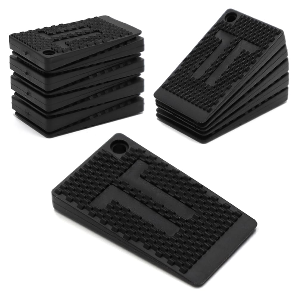 Aoyswuz 20 Pcs Furniture Levelers Pads TPE Material Stackable Shims for Levelling Soft and Non Slip Plastic Shims for Furniture Table and Chair Feet