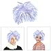 Dazzling Toys Soft High Quality Cotume Mad Scientist White Wig, Great for Dressing, Adjusts to Fit Adults and Children.