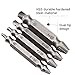 Damaged Screw Extractor JACKYLED 4 Piece Kit Remove Stripped HSS Broken Bolt Screws Remover with Case Extractor Dual Tip Design