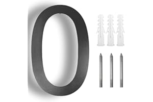 ZJWZSLI 5" Floating Stainless Steel Address House Number(Upgraded Version), Metal Modern House Numbers,Coated Black,for Outdoor Mailbox Yard Home Wall DoorGarage Gate With Matching Screws(0)