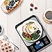 TNO Digital Food Kitchen Scale, 7 Units and High Accuracy Precision Multifunction Cooking Food Scale with Backlit LCD Display, Stainless Steel,11LB/5KG,Batteries Included-Black…