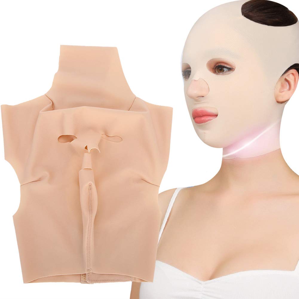 Brrnoo Face Slimming Mask, Double Chin Reducer V Line Lifting Mask Face Slimming Strap Chin Neck V Up Contour Tightening Firming Face Lift Tape Neck Bandage