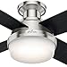 Hunter Fan Company 59241 Hunter Dempsey Indoor Low Profile Ceiling Fan with LED Light and Remote Control, 52