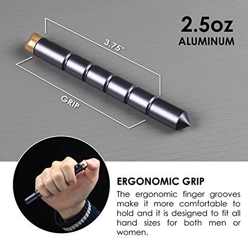 Ztylus Gadget Addix 3 in 1 RATTLE PEN: Black Ink Writing Pen, Fidget Spinner End Cap, Pressure Tip, Ergonomic Grip (Slim Aluminium Silver)