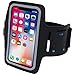 i2 Gear Phone Armband for iPhone 16, 15, 14 and Galaxy S23, S22, S10, S9 with Card Holder (Black)