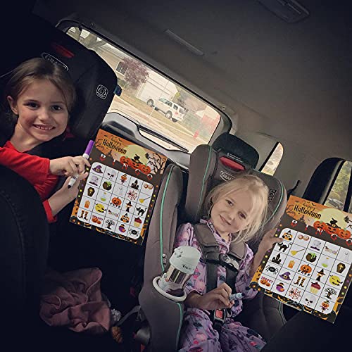 Halloween Bingo Game Halloween Party Games for Kids 24 Players, School Classroom Games, Trick or Treating, Halloween Party Favors Supplies, Family Activity
