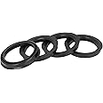 X AUTOHAUX 4pcs Plastic 72.6mm OD to 57.1mm ID Car Hub Centric Rings Wheel Bore Center Spacer Hub Rings Black