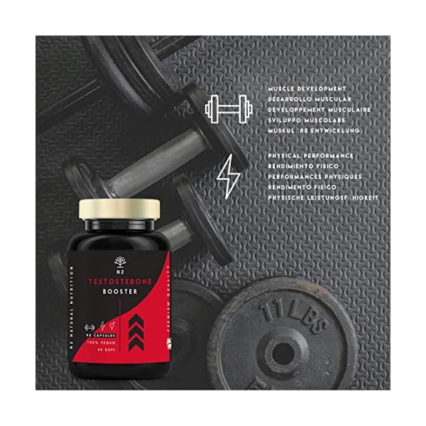 Testosterone-Booster-for-Men-Strength-Energy-Performance-Reduces-Fatigue-Contributes-to-Normal-Test-Levels-Fenugreek-Ginseng-Maca-Zinc-B6-90-Vegetable-Capsules-UK-VEGAN-CertifiedN2-Natural-Nutrition Testosterone Booster for Men. Contributes to Normal Test Levels. Fenugreek, Maca, B6, Ginseng, Zinc, L-Taurine, Black…