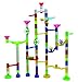 Marbulous Transparent In The Dark Marble Run - 105 Piece Set - 90 Building Pieces + 7 Standard Marbles + 8 Glow Marbles by Edushape