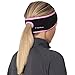 TrailHeads Women’s Ponytail Headband | Fleece Earband | Winter Running Headband - Black/Fast Pink