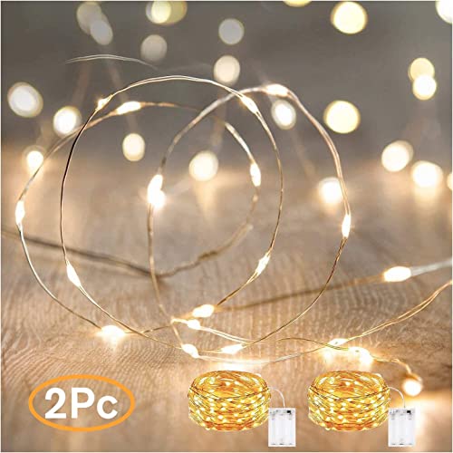 ANJAYLIA Lichterkette, 3 m, 30 LEDs, Mini-Lichterkette, batteriebetrieben, Glühwürmchen, Sternenlichter für Hochzeit, Schlafzimmer, Party, Weihnachten