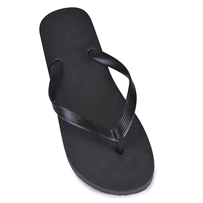 plain black flip flops