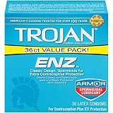 Trojan Enz Condom Enz Spermicidal, 36 Count