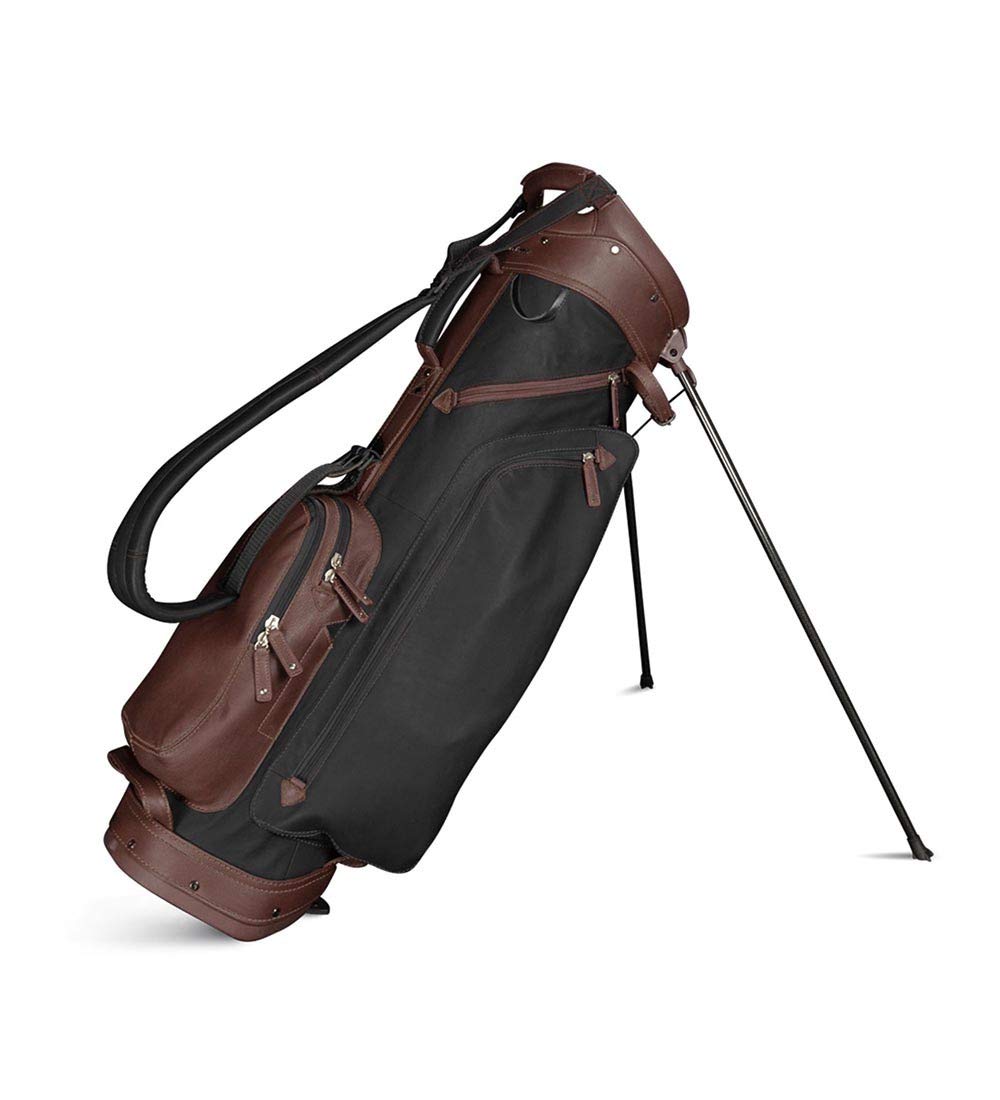 Sun Mountain2024 Leather Golf Stand Bag Black/Brown