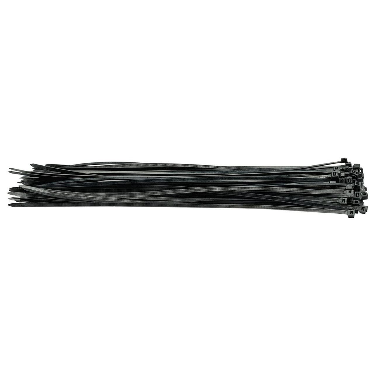 Draper 4.8 x 100mm Black Cable Ties | 100 Piece Cable Management | Multiple Applications Nylon | 70400