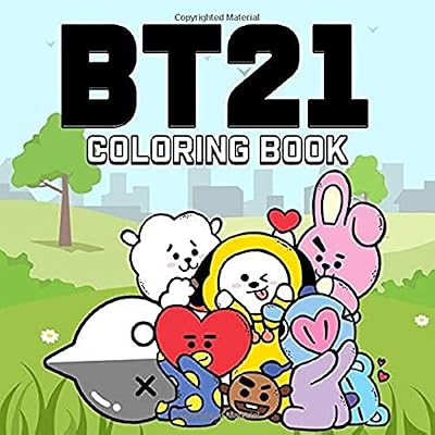 BT21 Coloring Book: BTS Bangtan Boys Coloring Books for ARMY and KPOP lovers with Koya RJ Shooky Mang Chimmy Tata Cooky Van Paperback &ndash; March 10,