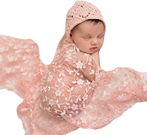 FUA® Newborn Photo Props *14 Colors to Choose From* Floral Lace Layers (Beige)