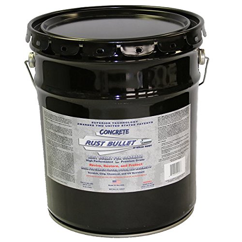 Rust Bullet RBCON5G Metallic Gray Protective Floor Coating for Concrete, 5 gal