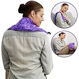Hot Pockets Microwave Heat Pack & Freezer Cold Pack- Hot and Cold Therapy (Purple Flowers)