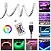 USB TV Backlight Bias Lighting with Remote Control, 1m Waterproof RGB LED Strip Lighting Kit for HDTV, Desktop PC etc