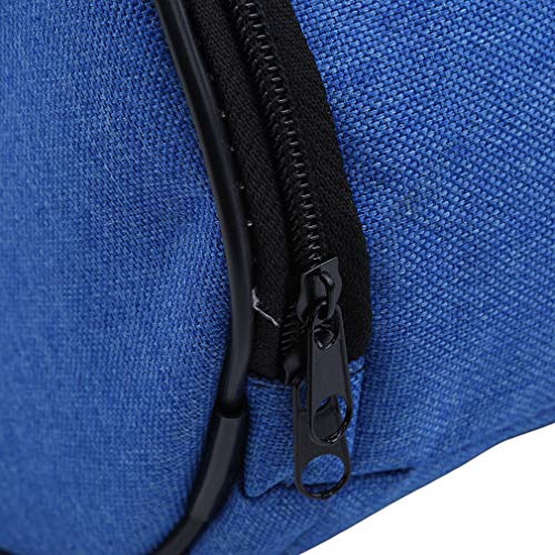 Yunzee Insulation Lunch Bag Washable Cylinder Lunch Handbag Tote Water Drinks Bottles Cans Bag Work Picnic Carrying Pouch,Blue,7.48inch