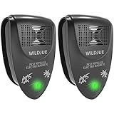 WILDJUE Ultrasonic Pest Repeller Pest Control, Spider repellent, Electronic Plug In Pest Repeller- Repels Mice,Roaches,Spiders,Other Insects,Non-toxic Environment-friendly, Humans & Pets Safe -2 Pack