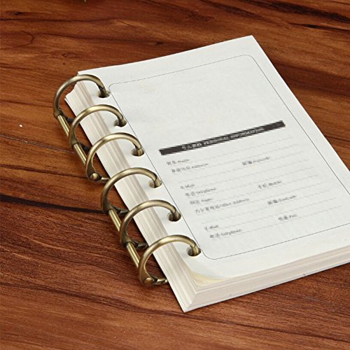 Exttlliy 10Pcs Metal Loose Leaf Binder 3-Ring Binding Rings Book Binding Spines Combs DIY Notebook Photo Album Rings (Antique Bronze)