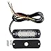 XT AUTO 4-LED Amber White Waterproof Emergency Beacon Flash Caution Strobe Light Bar Surface Mount 16 Different Flashing Car SUV Pickup Truck Van SUV ATV UTV 4-Pack